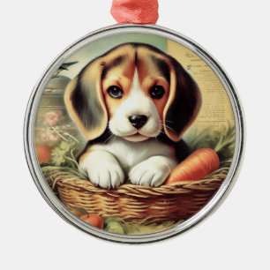 Schattige Beagle Puppy Metalen Ornament