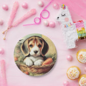 Schattige Beagle Puppy Papieren Bordje (Feest)