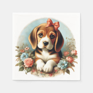 Schattige Beagle Puppy Servet