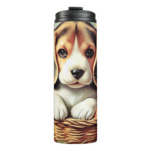 Schattige Beagle Puppy Thermosbeker