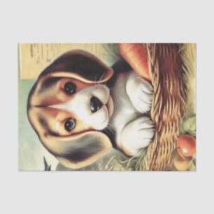 Schattige Beagle Puppy Tissuepapier