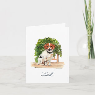 Schattige Beagle waterverf opgevouwen groet Kaart