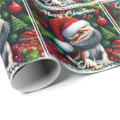 Schattige Bearded Dragon en Santa Hat Cadeaupapier (Rol Hoek)