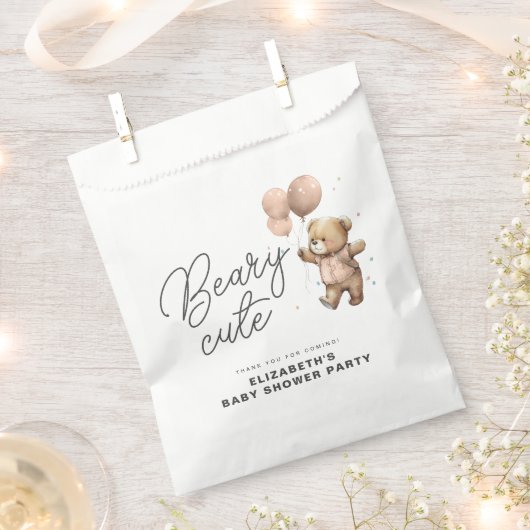 Schattige Beary Sweet Baby shower Party Dank u Bedankzakje (Geknipt)