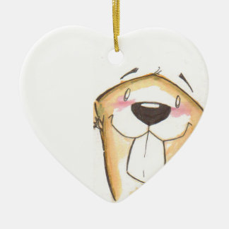 schattige beaver-sierplant keramisch ornament