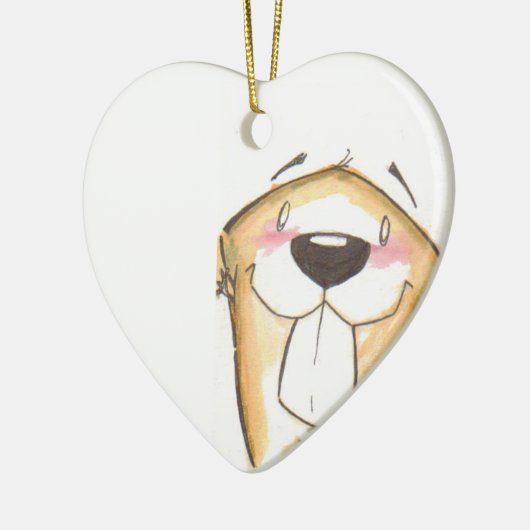 schattige beaver-sierplant keramisch ornament (Links)