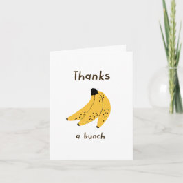 Schattige bedankkaart met een bos bananen
