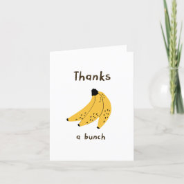 Schattige bedankkaart met een bos bananen