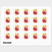Schattige Bedankt Docent Apple Classic Custom Ronde Sticker (Vel)