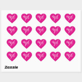 SCHATTIGE BEDANKT HART SEAL modern plain bright pi Hart Sticker (Vel)