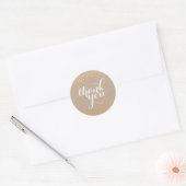 SCHATTIGE BEDANKT SEAL rustiek goud confetti kraft Ronde Sticker (Envelop)