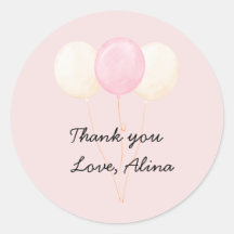 Schattige Bedankt Sticker – Verjaardagsfeest Favor
