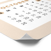 Schattige Beer 2025 Kalender Poster (Hoek)