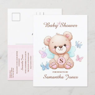 Schattige Beer Baby shower Invitation Briefkaart