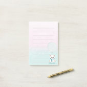 Schattige Beer ballon te doen lijst Waterverf Post-it® Notes (Op bureau)