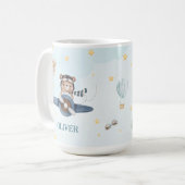 Schattige Beer Blue  Plane Koffiemok (Voorkant links)