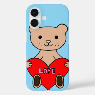 Schattige beer iPhone 16 hoesje