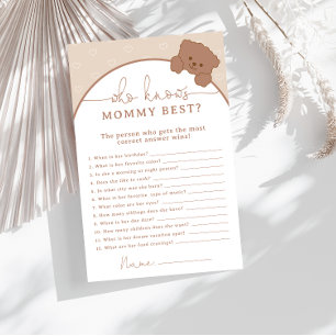 Schattige Beer die mama kent beste Baby shower spe