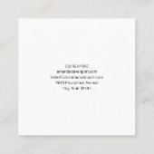 Schattige Beer en kerstboom Vierkante Visitekaartje (Achterkant)