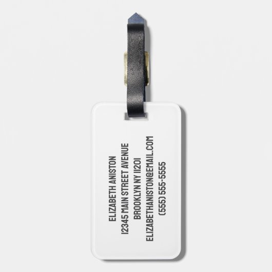 Schattige Beer gepersonaliseerd Kind Bagagelabel (Achterkant verticaal)