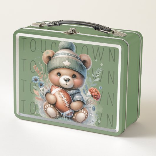 Schattige Beer gepersonaliseerde lunchbox (Voorkant)