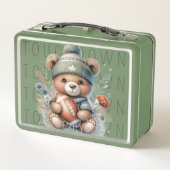Schattige Beer gepersonaliseerde lunchbox (Achterkant)