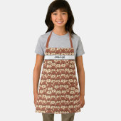 Schattige Beer Gezichtspatroon Monogram Schort (Insitu)