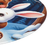 Schattige Beer Holding Bunny Snijplank (Hoek)