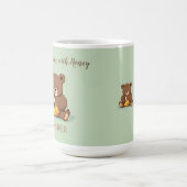 Schattige Beer Honey Jar Custom Coffee Mok (Center)