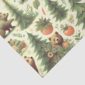 Schattige  Beer Illustratie Tissuepapier (Detail)