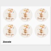 Schattige Beer neutraal Ronde Sticker (Vel)