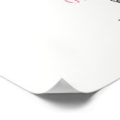 Schattige Beer Roze Balloon Baby shower Welkomstbo Poster (Hoek)