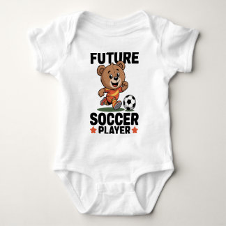Schattige Beer Sport Toekomstige Voetbalspeler Romper