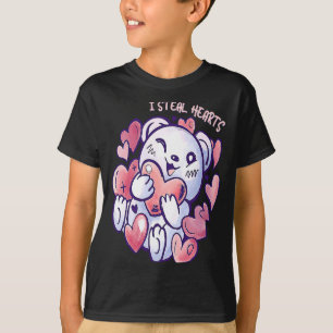 Schattige Beer Steelt Hartjes Valentijnsdag Of Peu T-shirt