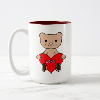 Schattige beer tweekleurige koffiemok