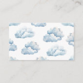 Schattige Beer Vliegtuig Blauwe Jongen Luier Raffl Informatiekaartje (Achterkant)