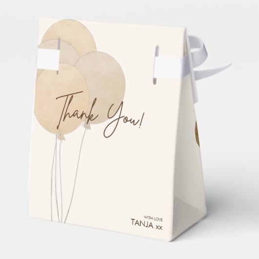 Schattige Beer We Can Bearly Wait Baby shower Bedankdoosjes (Achterkant)