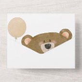 Schattige Beer We kunnen nauwelijks wachten op gen All In One Uitnodiging (Achterkant)