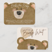 Schattige Beer We kunnen nauwelijks wachten op gen Informatiekaartje (Voorkant / Achterkant)