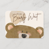 Schattige Beer We kunnen nauwelijks wachten op gen Informatiekaartje (Achterkant)