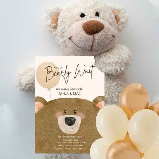 Schattige Beer We kunnen nauwelijks wachten op gen Kaart