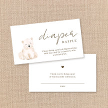 Schattige Beer Winter Baby Shower Luier Raffle