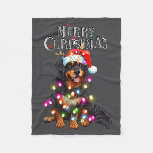 Schattige Beierse berghond Kerstlichtjes Kerstmis  Fleece Deken
