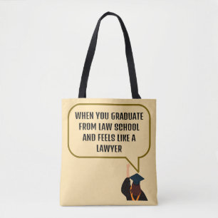 Schattige Beige & Brown Grappig Quote Cadeau voor Draagtas