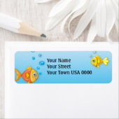 schattige bellenvis onderwater etiket (Insitu)