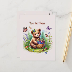 Schattige berenliefhebbers aanpasbaar briefkaart