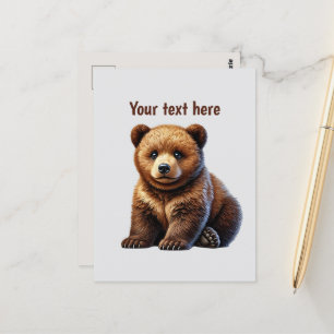 Schattige berenliefhebbers aanpasbaar briefkaart