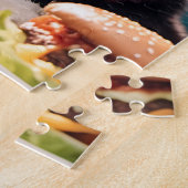 Schattige Bernerdoodle bij het Diner Legpuzzel (Zijkant)