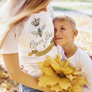 Schattige Beste Moeder Ooit Koningin Bee, Gouden K T-shirt