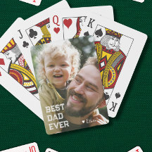 Schattige Beste Papa Ooit Speelkaarten